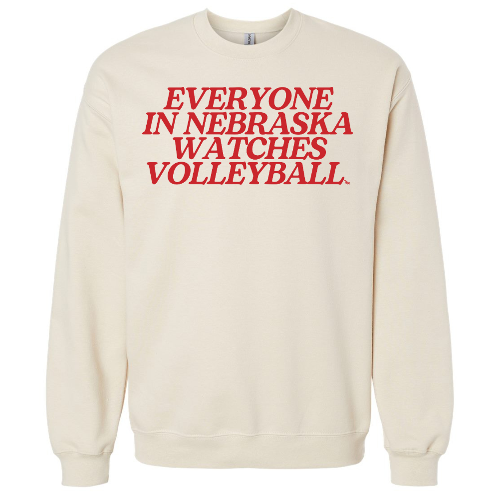 Everyone watches volleyball Crewneck