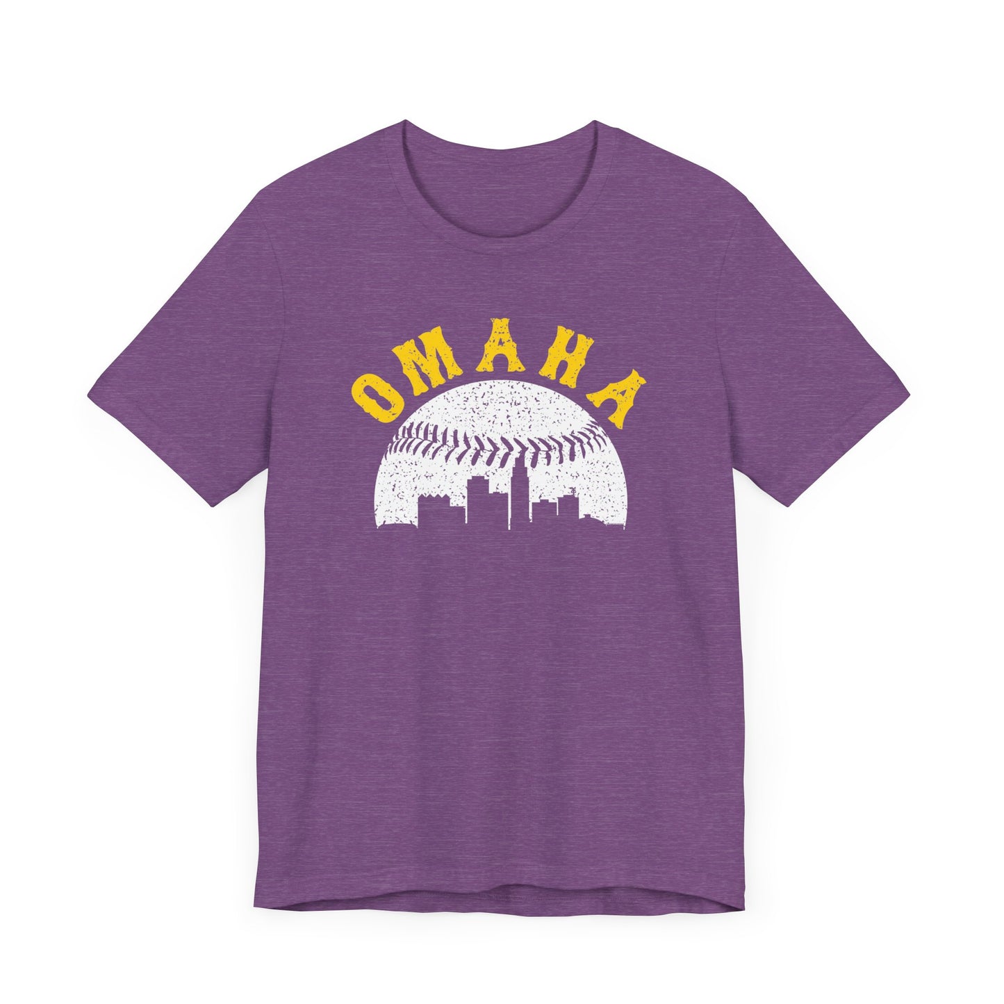 Omaha Baseball Skyline - Purple