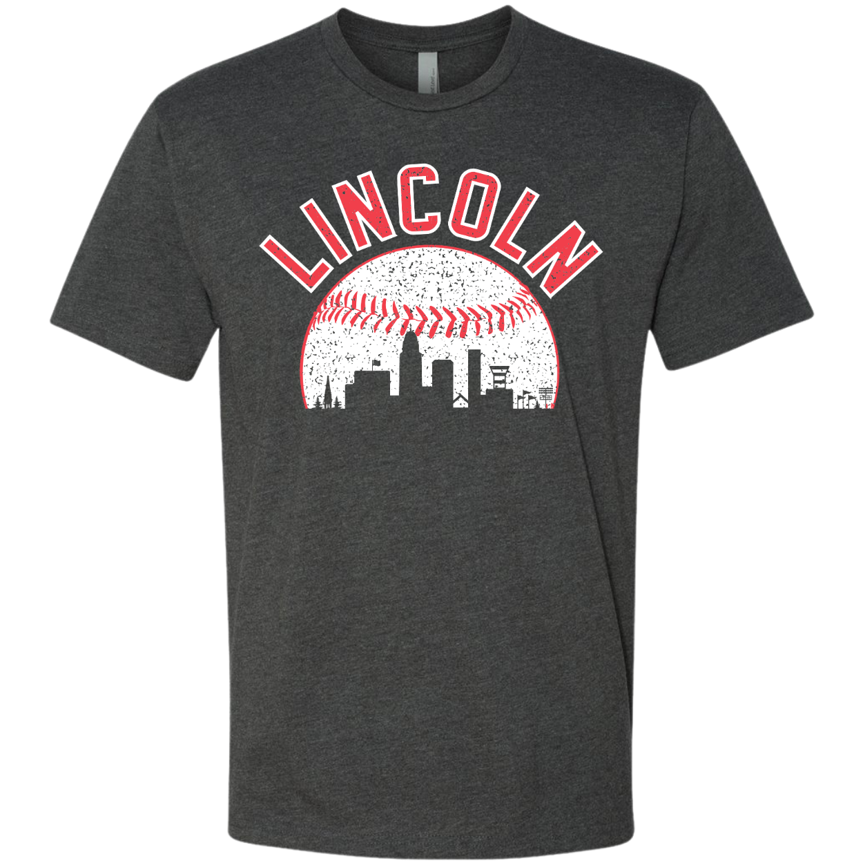 Lincoln Baseball Skyline - Charcoal