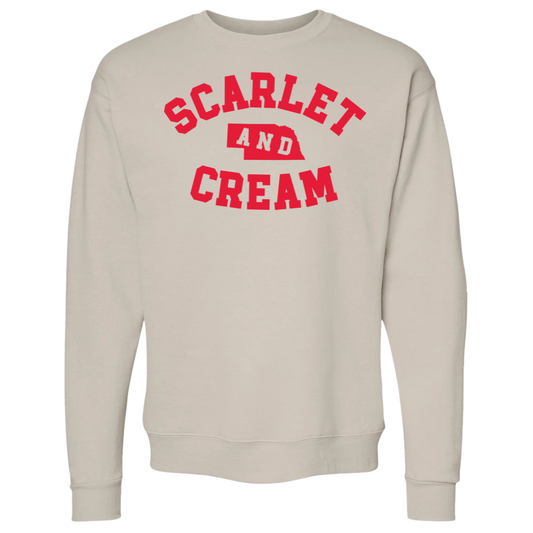 Scarlet and Cream - Sand/White Crews