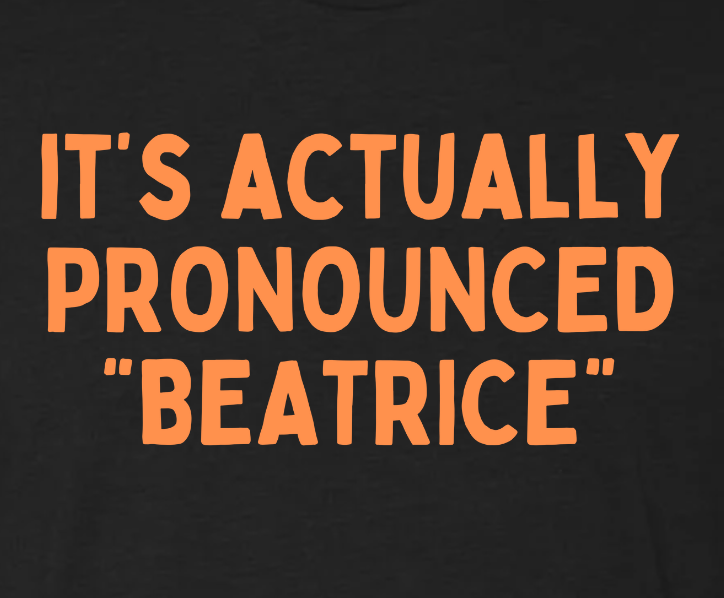 Beatrice Pronunciation Shirt - Black