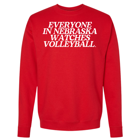 Everyone watches volleyball Crewneck